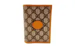 GUCCI Canvas With Leather Trim Canvas Bag Passport Holder Men's Orange