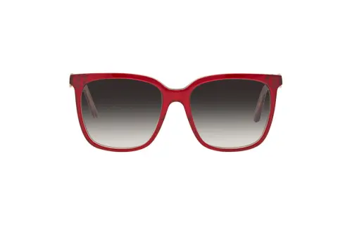CARTIER Irregular Shape Sunglasses Women's Red