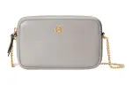 GUCCI GG Marmont Leather Crossbody Bag, Shoulder Bag Women's Gray