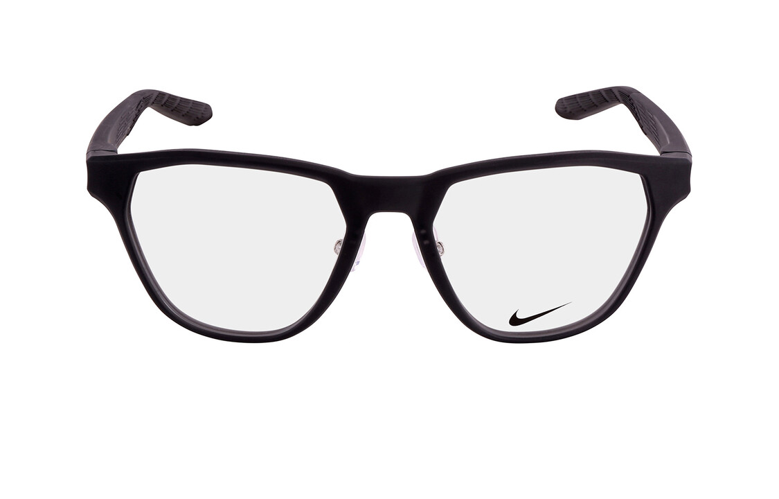 Nike Plastic Irregular Shape Eyeglass Frames Unisex Black