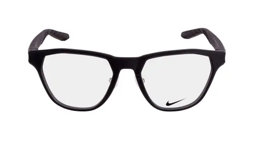 Nike Plastic Irregular Shape Eyeglass Frames Unisex Black
