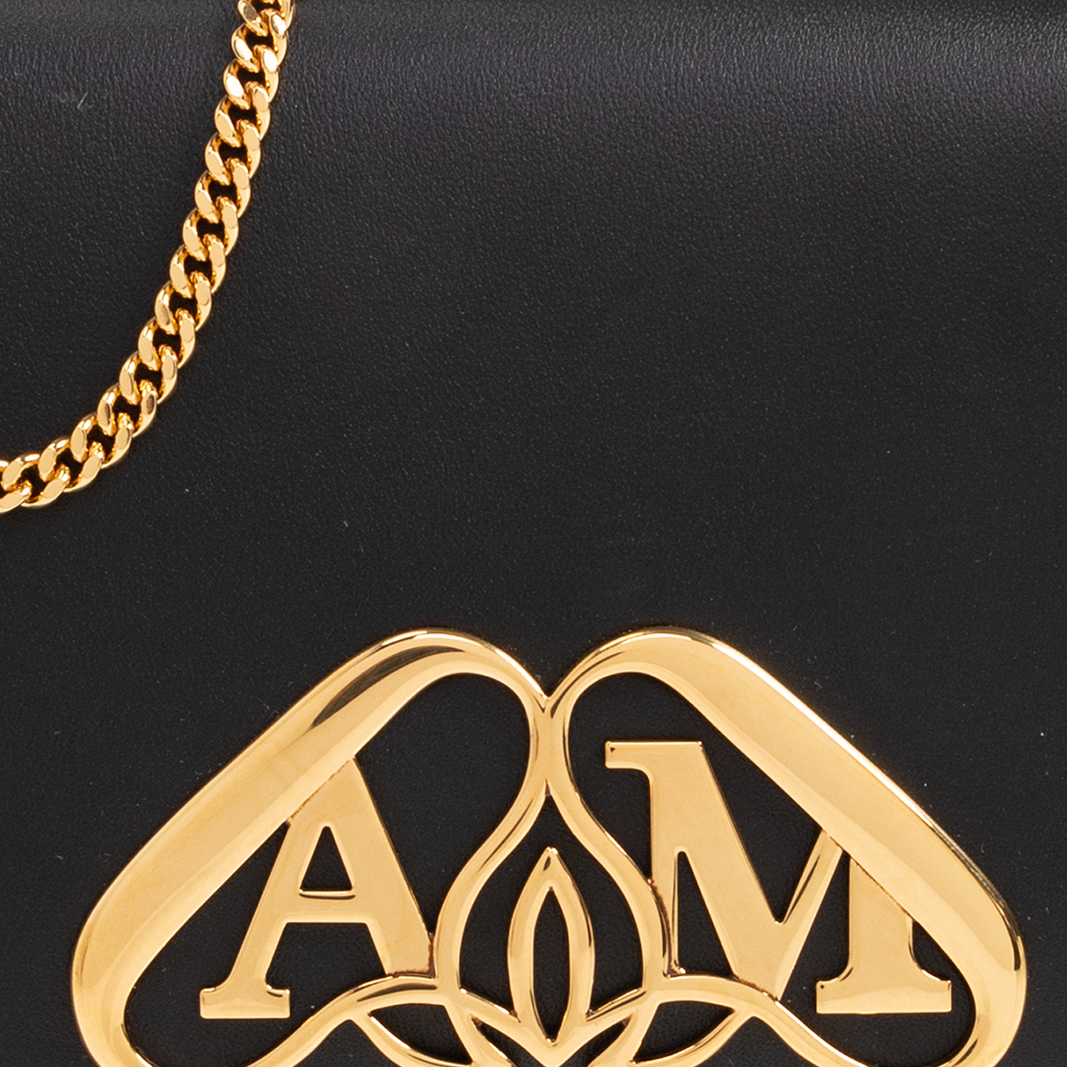 Женская сумка Alexander McQueen AMQ Seal (черная) — фото 4