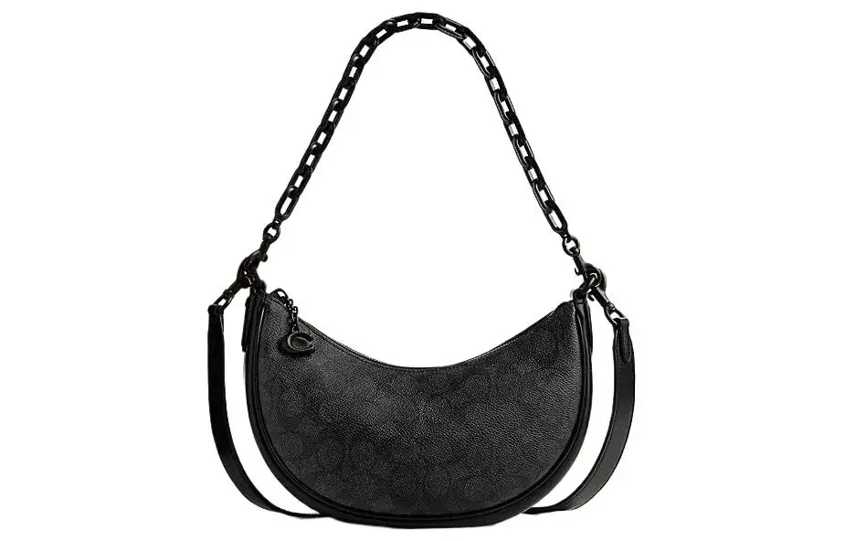 COACH Mira Artificial Leather Crescent Bag, Portable Crossbody Bag, Shoulder Bag Medium Women's