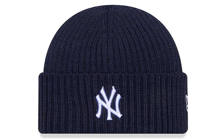 Шапка New Era Ribbed Knit (темно-синяя)