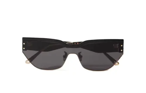 DIOR Irregular Shape Sunglasses Women's Black