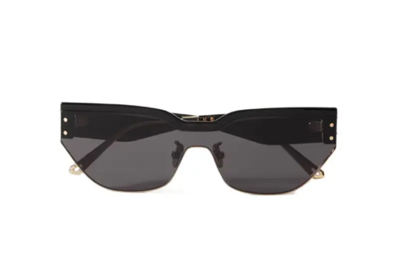 DIOR Irregular Shape Sunglasses Women's Black