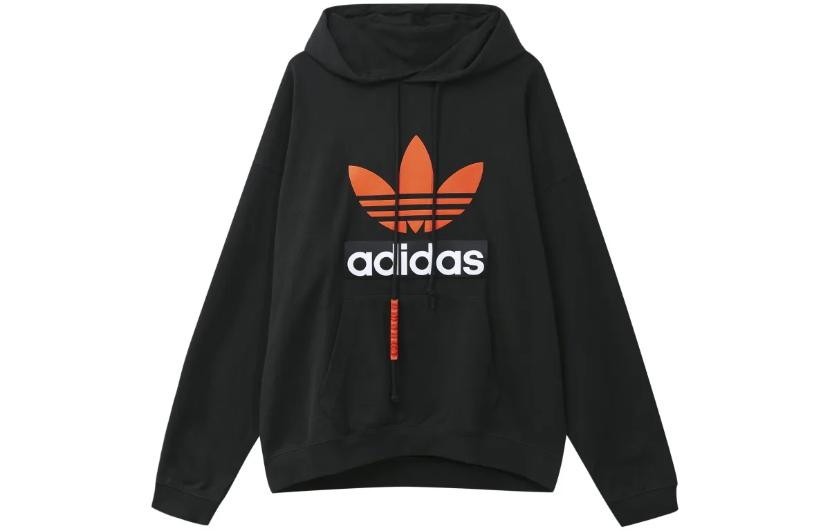 Adidas Originals BIG TREFOIL HOODIE Sweatshirt Men's Black