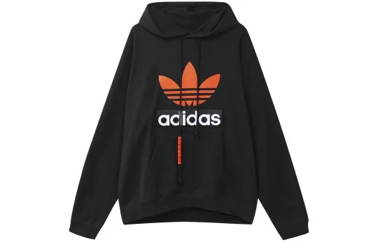 Adidas Originals BIG TREFOIL HOODIE Sweatshirt Men's Black