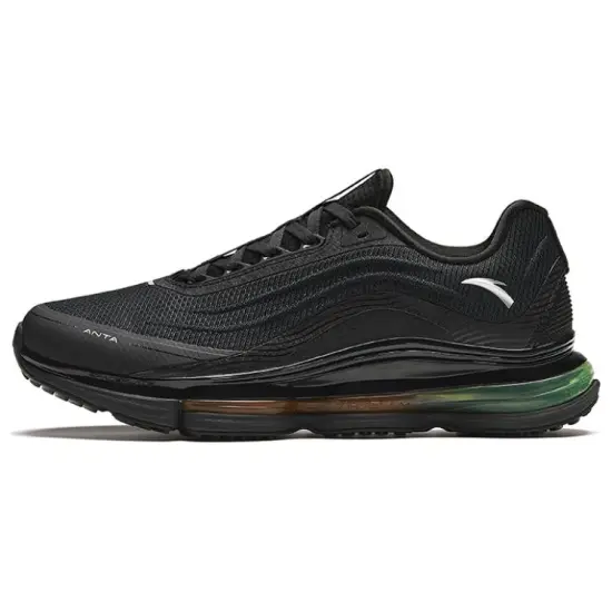 ANTA Running Collection Running Shoes Men Low-Top Black Green
