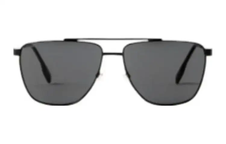 Burberry Metal Irregular Shape Sunglasses Men's Black