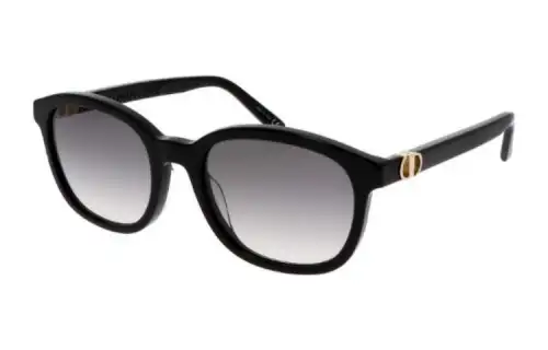 DIOR Irregular Shape Sunglasses Women's Black