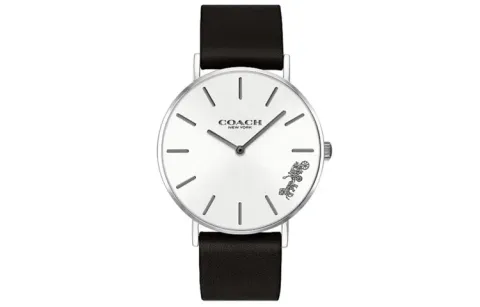 COACH Wrist Watches Quartz Movement Cow Leather Strap 36mm White Dial Women's Watch