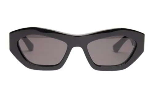 Bottega Veneta Acetate Irregular Shape Sunglasses Women's Black