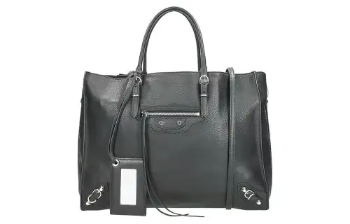 Balenciaga Leather One Shoulder Handbag Women's Black