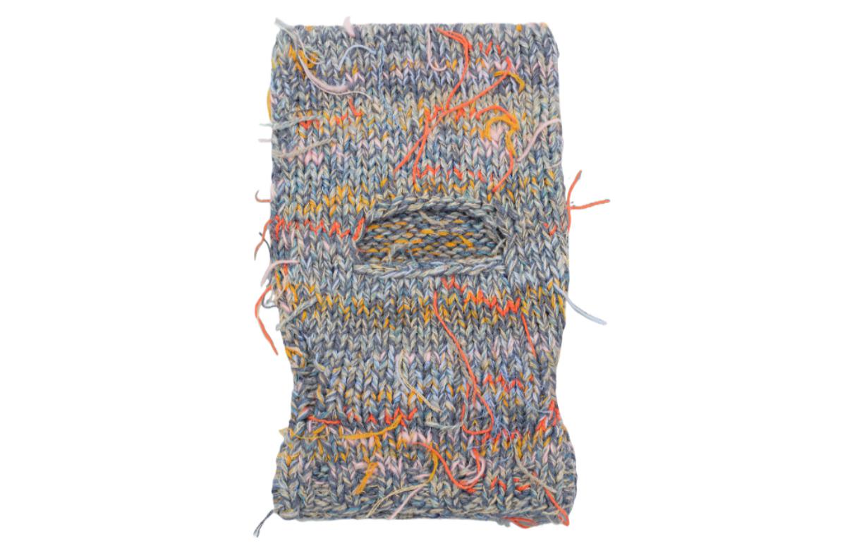 Maison Margiela threaded chunky-knit rectangle scarf