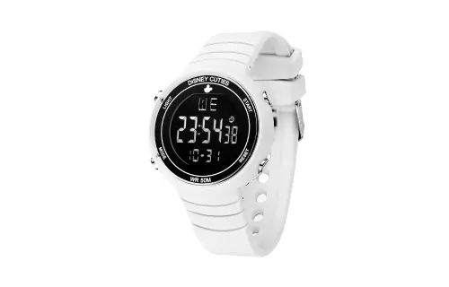 Disney Disney, silicone universal children's electronic watch strap for men and women, white waterproof dial, for teenagers