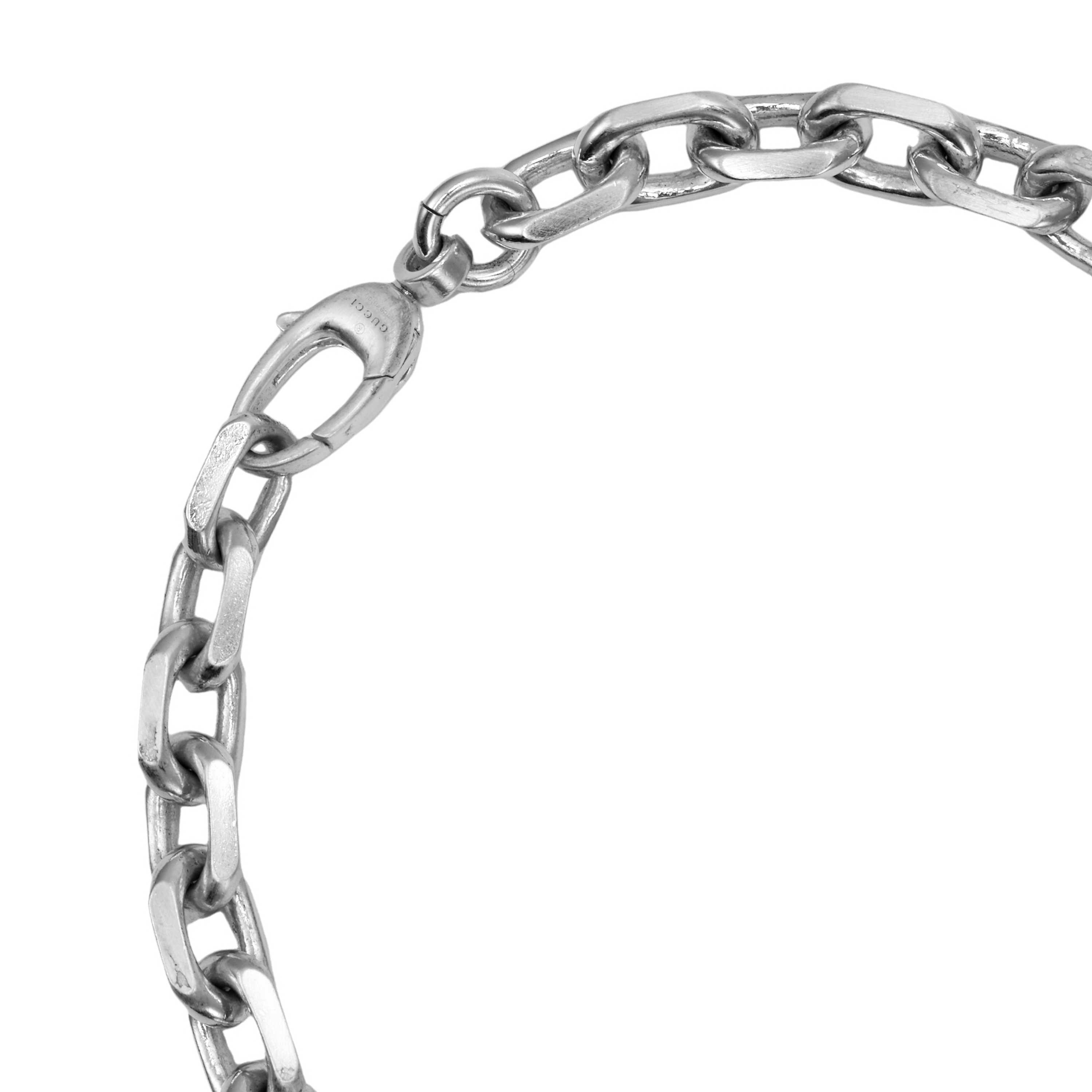 Унисекс браслет Gucci Interlocking 3G 925 (серебряный) — фото 6