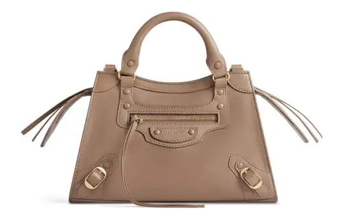 Balenciaga Calfskin Portable Crossbody Bag, Shoulder Bag Extra Small Women's Light Brown