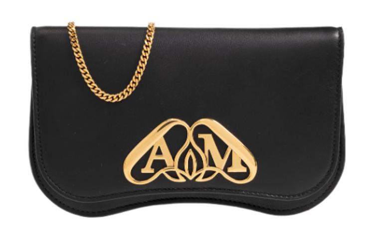Женская сумка Alexander McQueen AMQ Seal (черная)