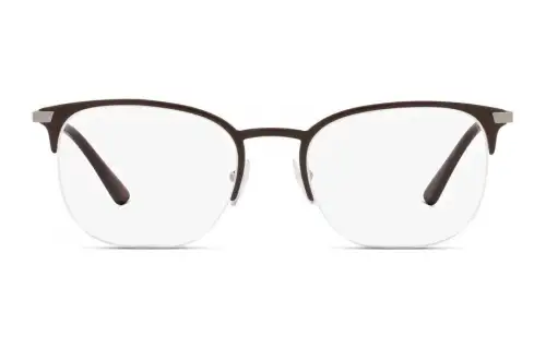 PRADA Metal Oval Eyeglass Frames Men's Black