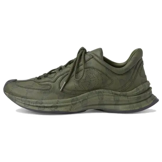 GUCCI Run Sneaker 'GG Water Transfer Print - Green'