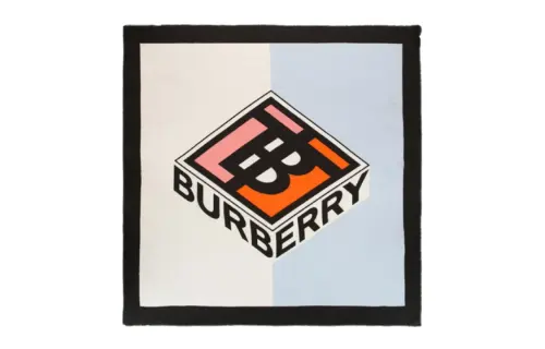 Burberry Box Logo Silk Scarf