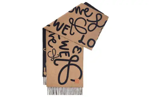 LOEWE Scarves Unisex Brown/Black