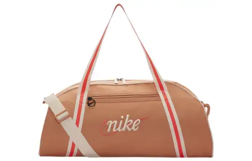 Nike Polyester Training Bag, Handbag, Shoulder Bag, Crossbody Bag, Gym Bag Large Unisex Amber Brown & Bright Dark Red