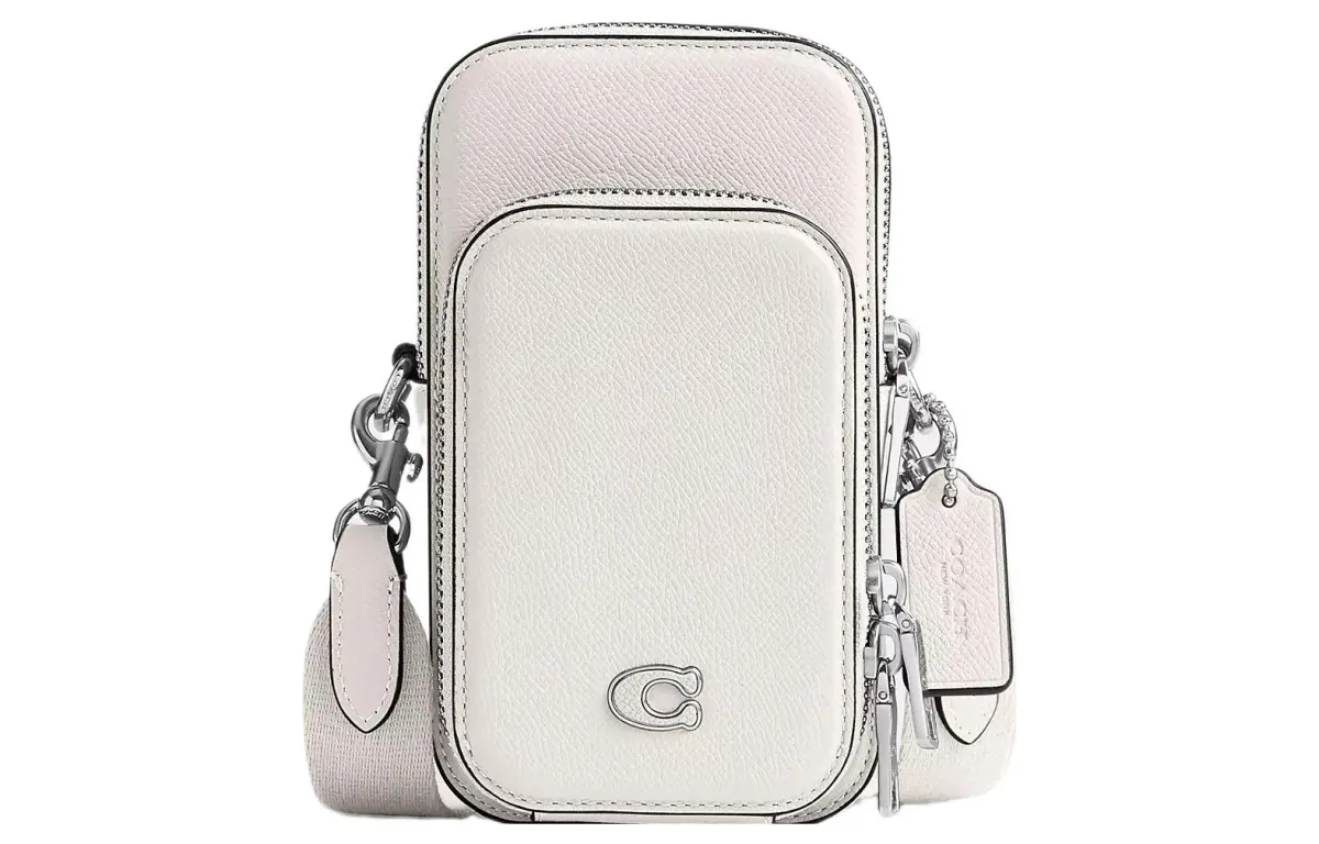 COACH Canvas With Leather Crossbody Bags Mini Women's Chalk