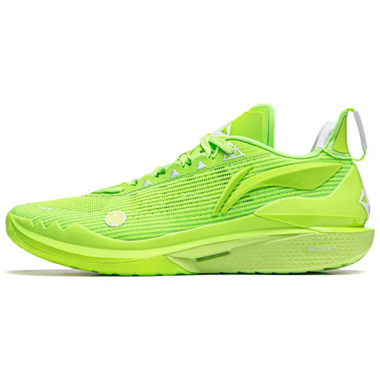 LINING JB2 Basketball Shoes Men Low Top Fluorescent Vanilla Green