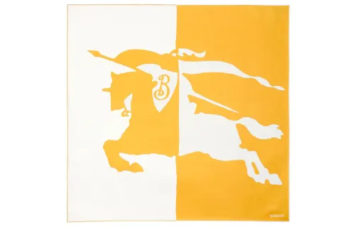 Burberry logo-print silk scarf