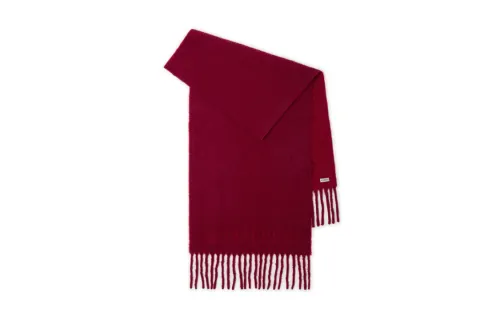 Burberry Wool, Mohair, Alpaca, Polyamide Knit Scarves Unisex Red