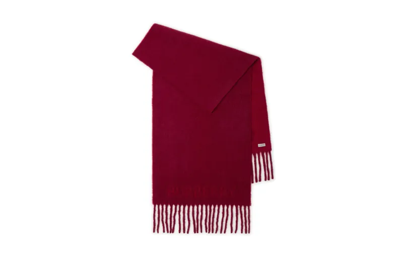 Burberry Wool, Mohair, Alpaca, Polyamide Knit Scarves Unisex Red