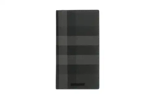 Burberry TPU Thermoplastic Polyurethane Fiber With Cotton Wallet Men's Gray & Black