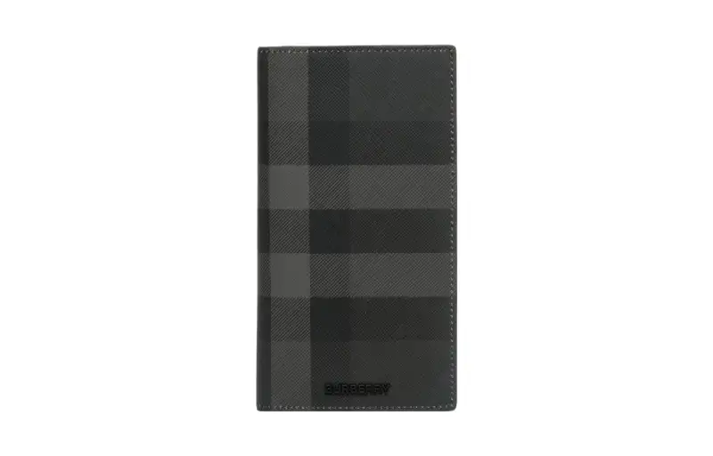 Burberry TPU Thermoplastic Polyurethane Fiber With Cotton Wallet Men's Gray & Black