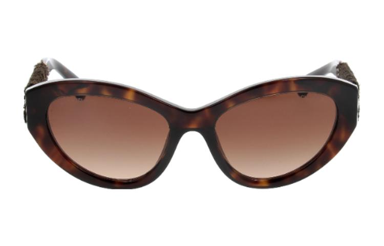 CHANEL Acetate Butterfly Sunglasses Women's Brown