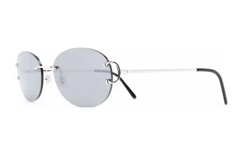 Cartier Logo-engraved Oval Sunglasses