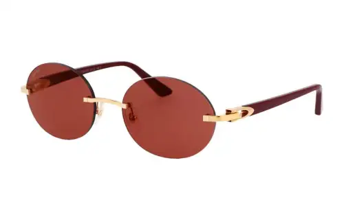 Cartier 010 Gold Burgundy Red