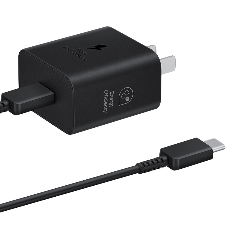 SAMSUNG Samsung, black white handheld genuine charger for traveling