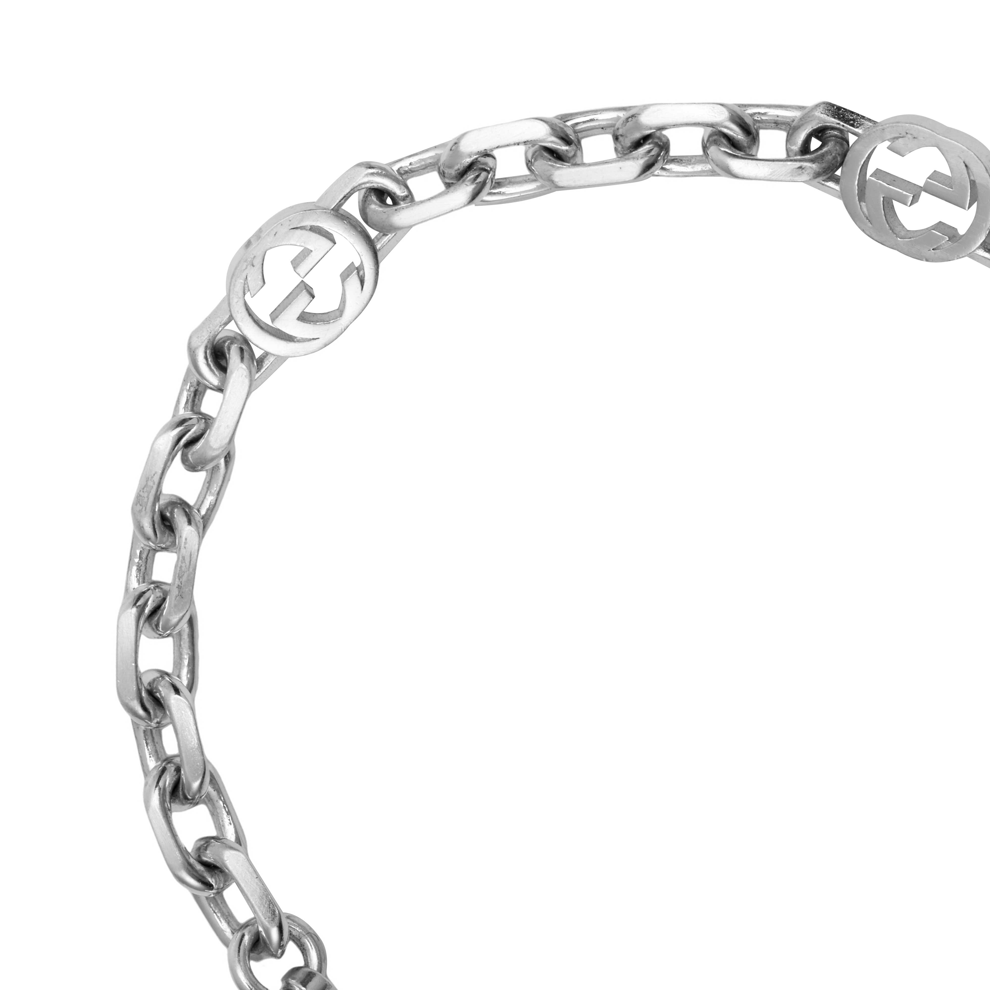 Унисекс браслет Gucci Interlocking 3G 925 (серебряный) — фото 7