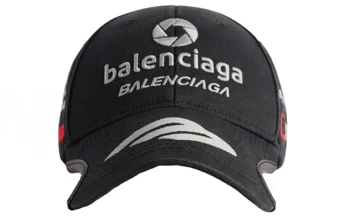 Balenciaga Cotton Baseball Caps Men's Black