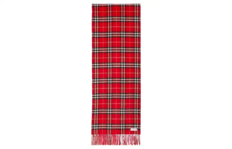 Burberry Cashmere Knit Scarves Women's Red