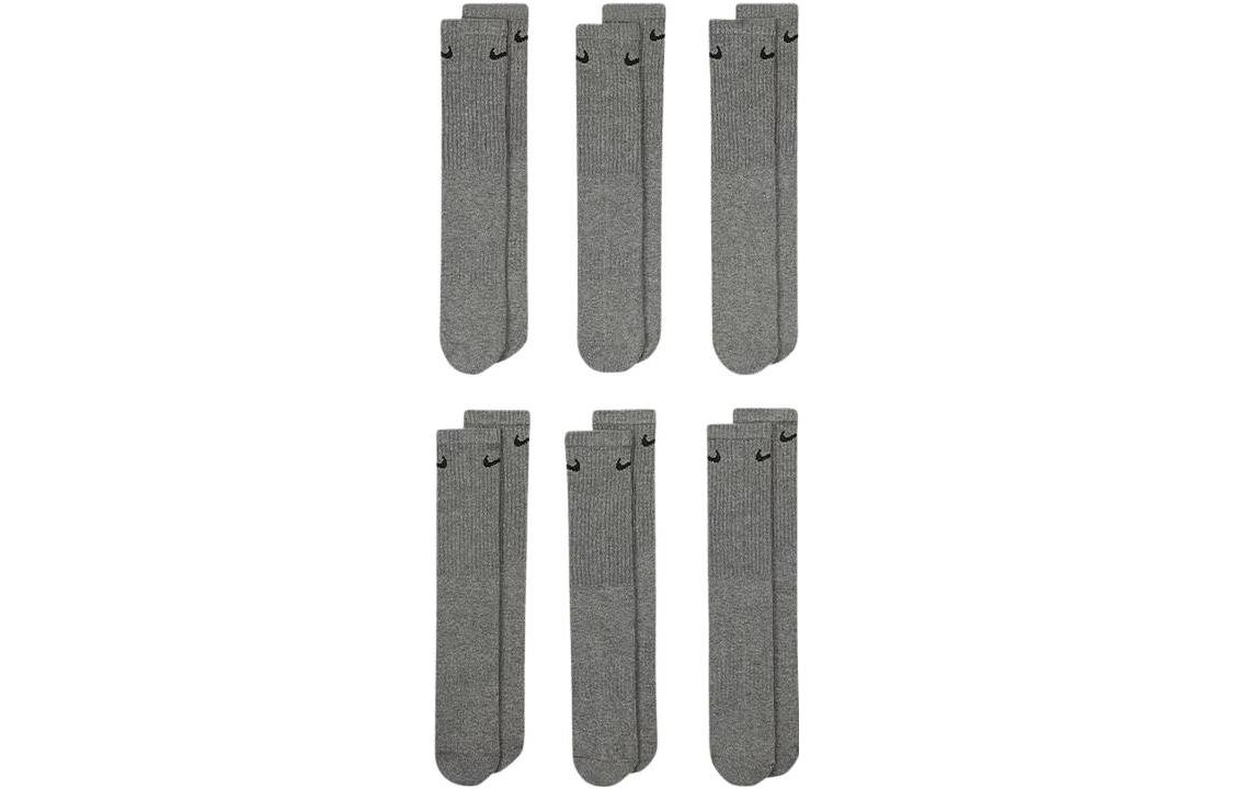 Nike Everyday Plus Cushioned Ankle Socks 6 Pairs Grey