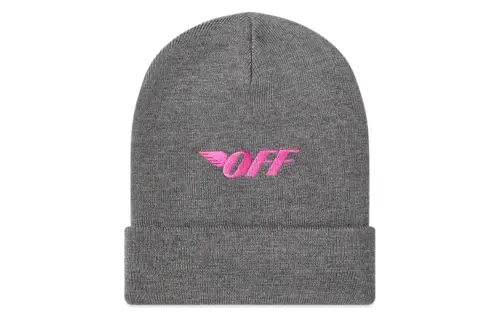 OFF WHITE Logo Embroidered Beanie