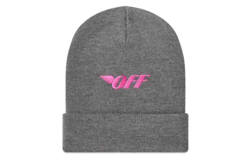 OFF WHITE Logo Embroidered Beanie