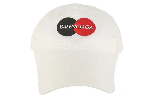 Balenciaga Cotton Fabric Baseball Caps Men's White