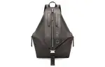 LOEWE Cow Leather With Textile Backpack Men's Dark Gray