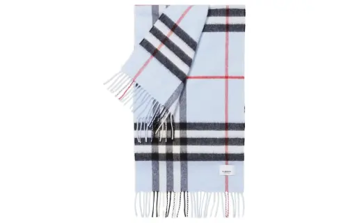 Burberry Checked Fringed Edge Scarf