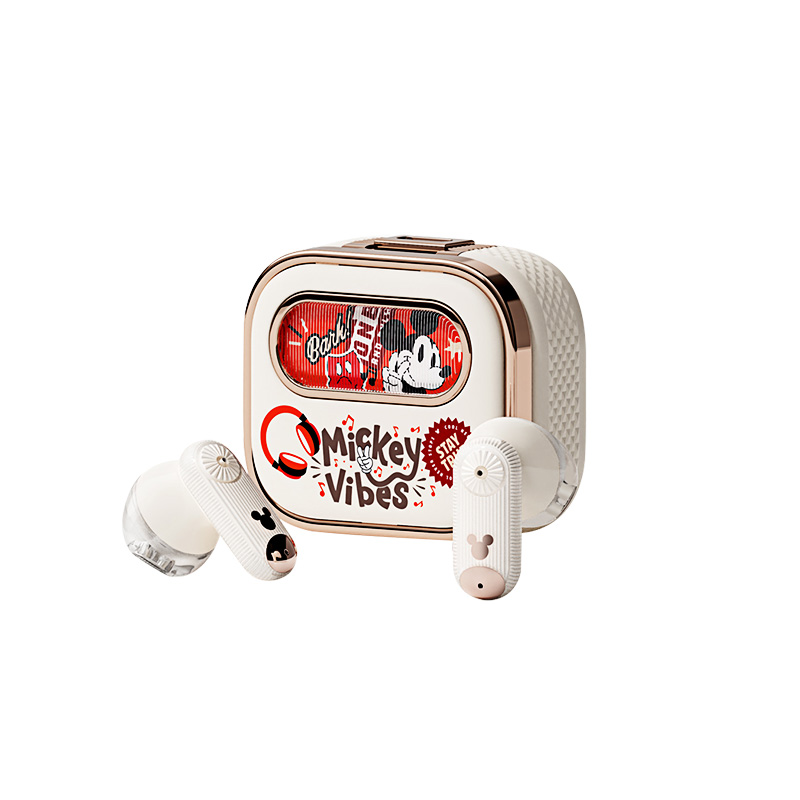 Disney Disney Q9 Mickey and Minnie series semi-in-ear binaural Bluetooth 5.3 touch operation cool lighting long-lasting battery life low latency high appearance semi-in-ear passive noise reduction Bluetooth headset
