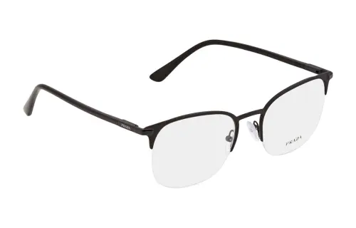 PRADA Metal Round Eyeglass Frames Men's Black